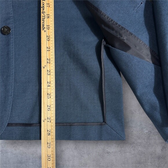 BANANA REPUBLIC Italian Fabric Slim fit 38R Mens Blazer Sport Coat Navy Jacket - Picture 9 of 13